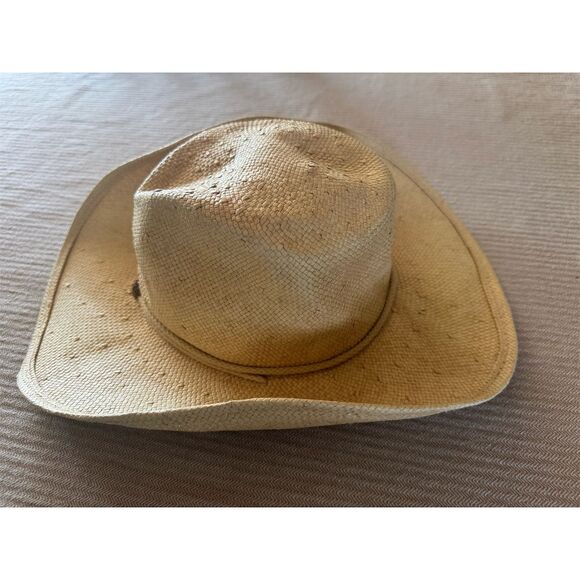 Shady Brady Unisex Cowboy Hat L Beige Western Summer Casual - Picture 5 of 8